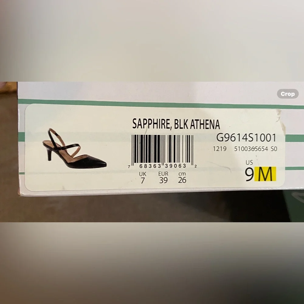 Abella Black Women's Slingback Heels - Picture 9 of 12